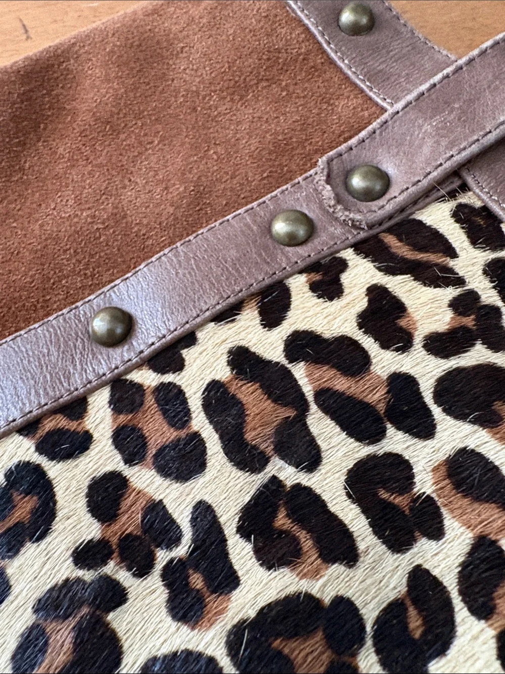 Steve Madden Suede & Leather Knee Boots with Leopard Panel Size 9